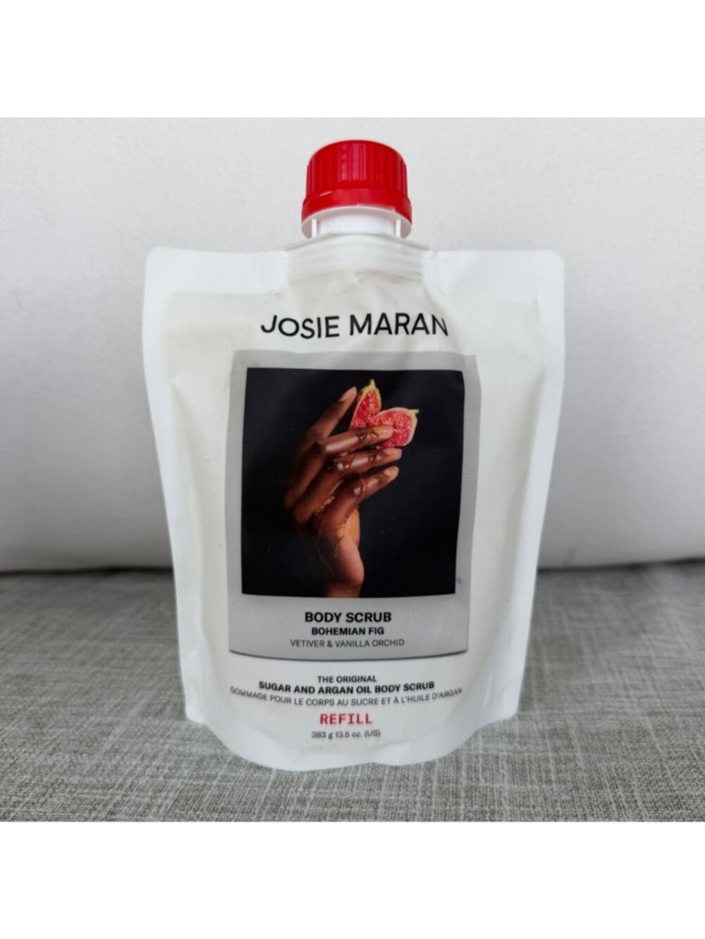 $62 NEW JOSIE MARAN BOHEMIAN FIG EXFOLIATING BODY SCRUB REFILL 13.5OZ